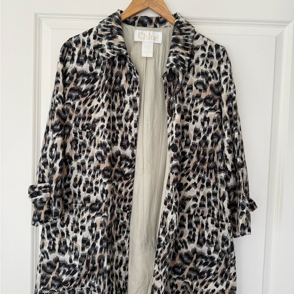 Chloe Leopard Print Trench Coat - Picture 6 of 9